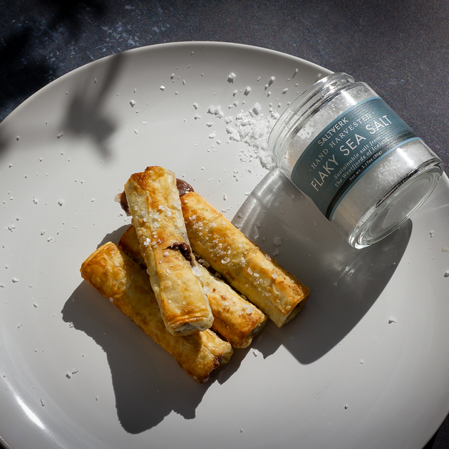 CHOCOLATE PHYLLO ROLLS – Sustainable Sea Salt from Iceland