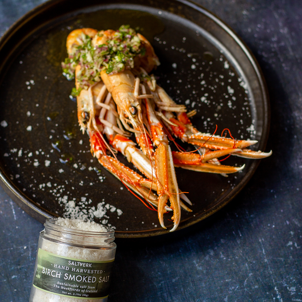 Sautéed langoustines with Saltverk sea salt