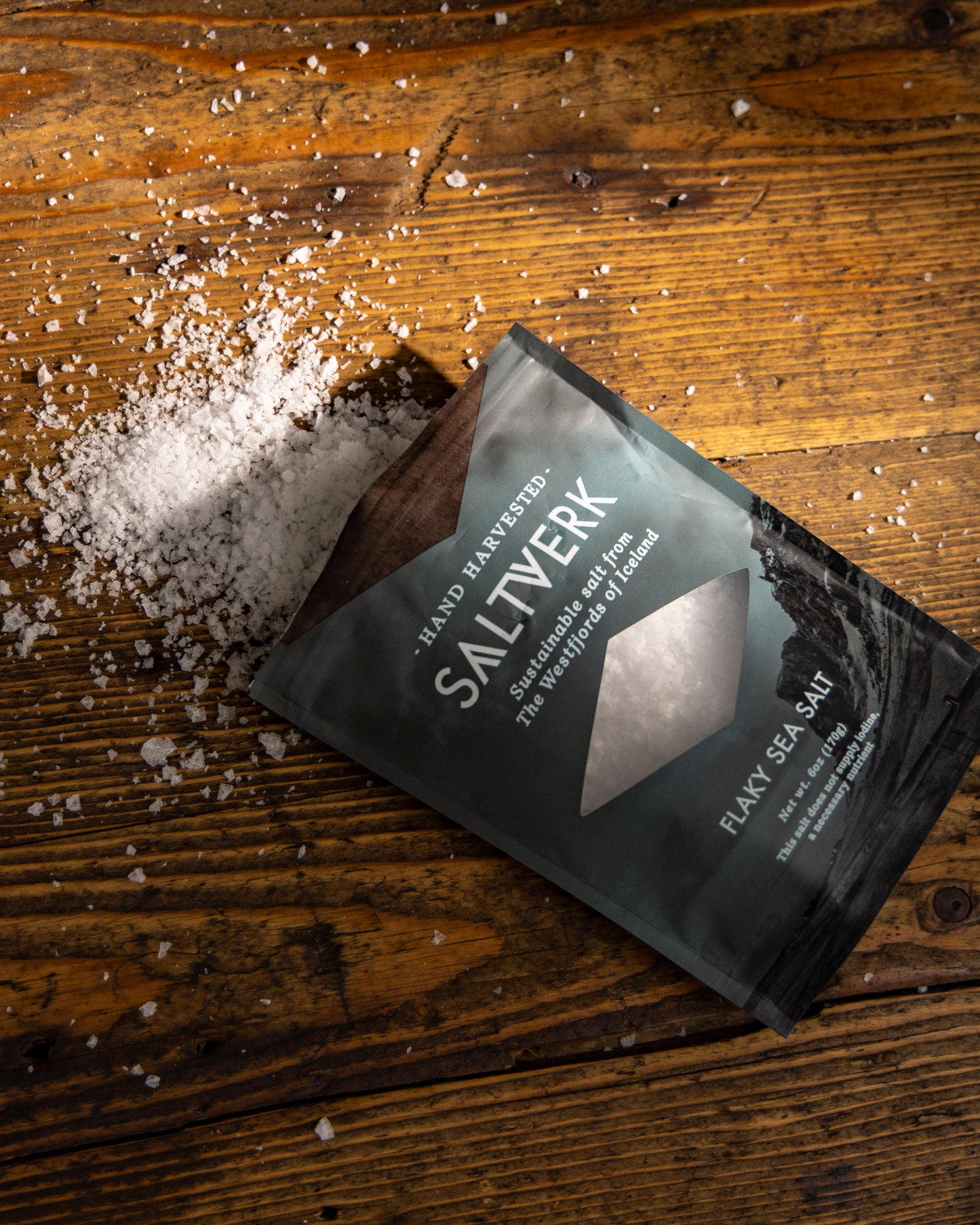 Saltverk Flaky Sea Salt 6oz stand-up resealable pouch